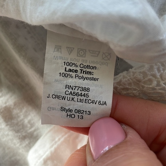 J Crew Lace Trimmed Beach Tunic - Picture 6 of 8